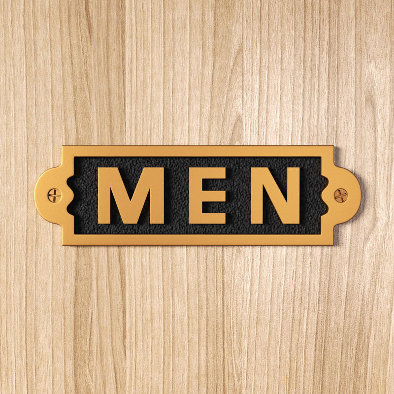 Signe des hommes en laiton poli