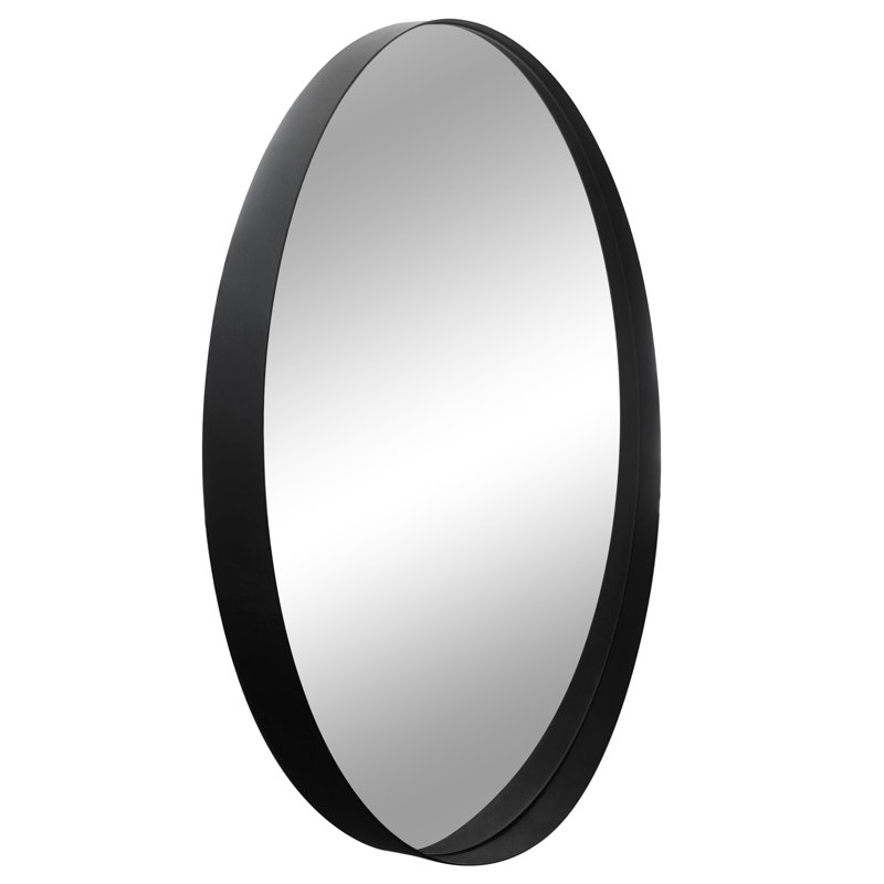 Simryn Iron Round Wall Mirror, 24" x 24"