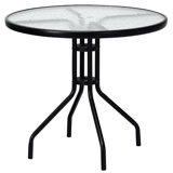 Sommersby Round Glass Outdoor Bistro Table
