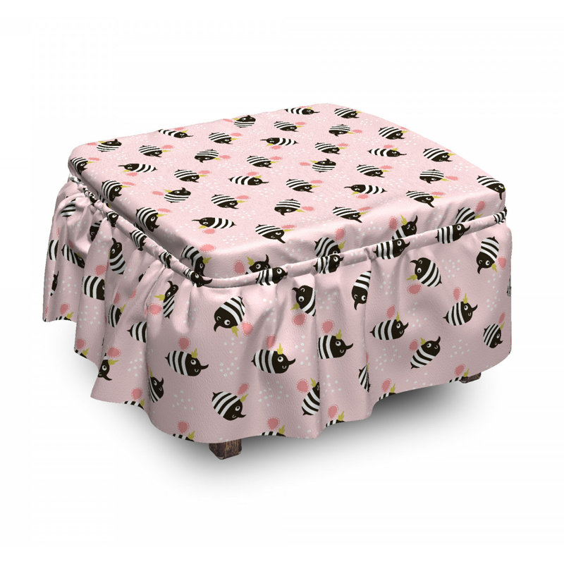 Housse pour repose-pieds dessins d’abeilles