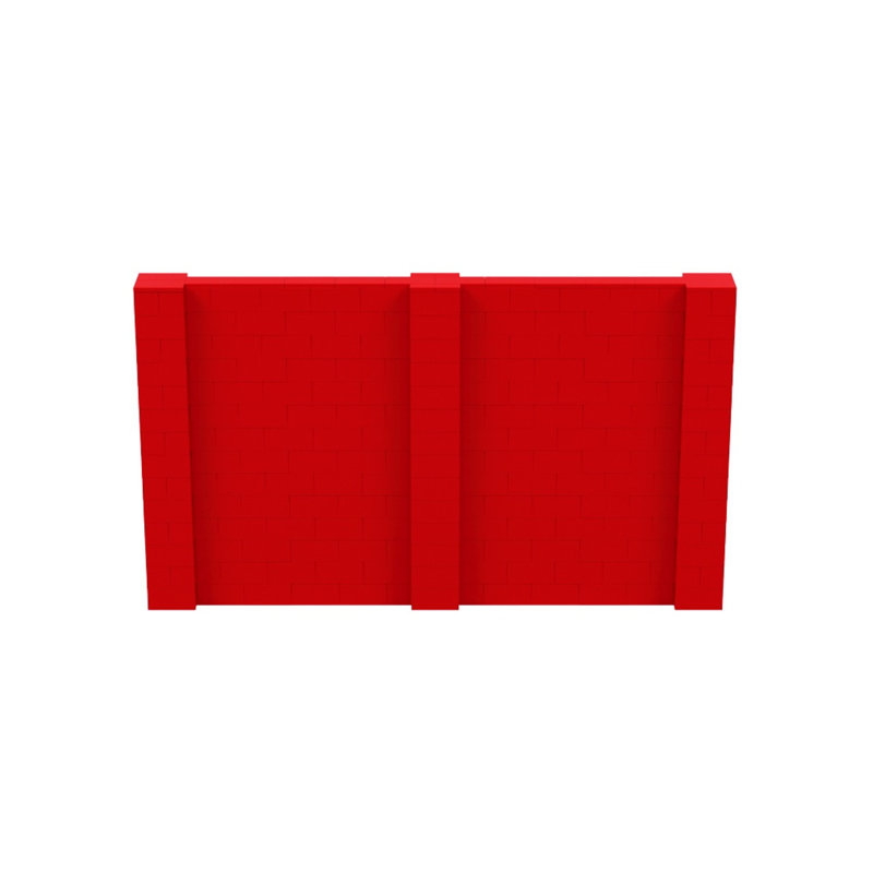 Ensemble mural de blocs géants 7 'T, H 84 po x l 144 po x P 12 po, Rouge