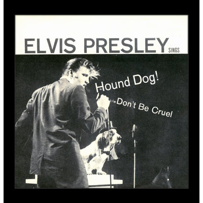 Elvis Presley - Hound Dog 12 x 12 Under Plexi, affiche encadrée