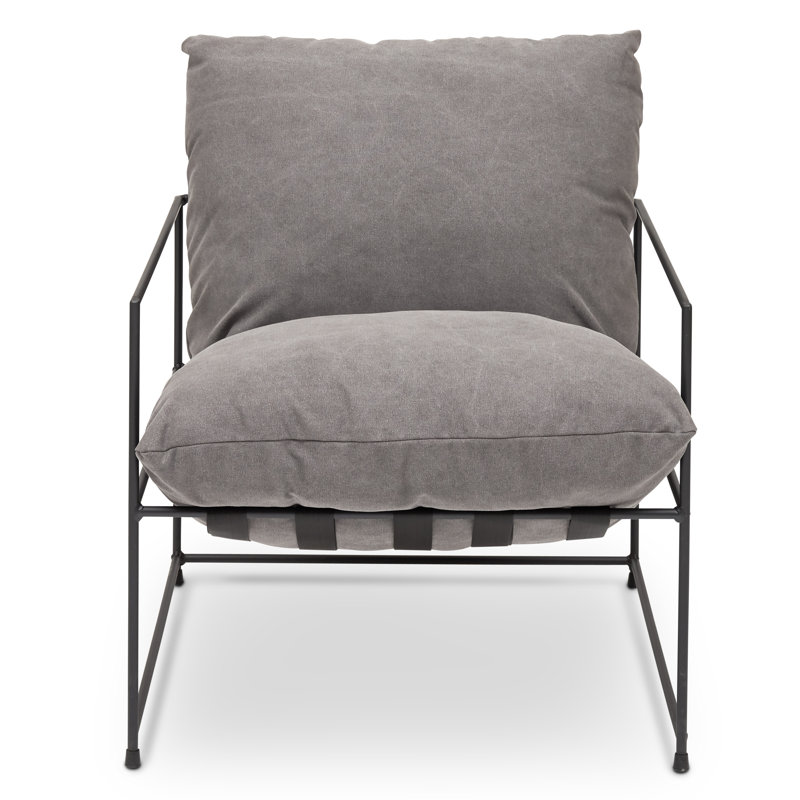 Trent Convertible Chair, Washed Grey Performance Canvas