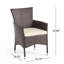 Outdoor Multibrown PE Wicker Dining Chairs,Set Of 2