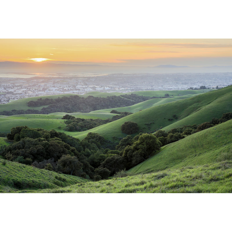 Sunset Over San Francisco Bay Area - Wrapped Canvas Print, 30cm H x 46cm W x 3.8cm D