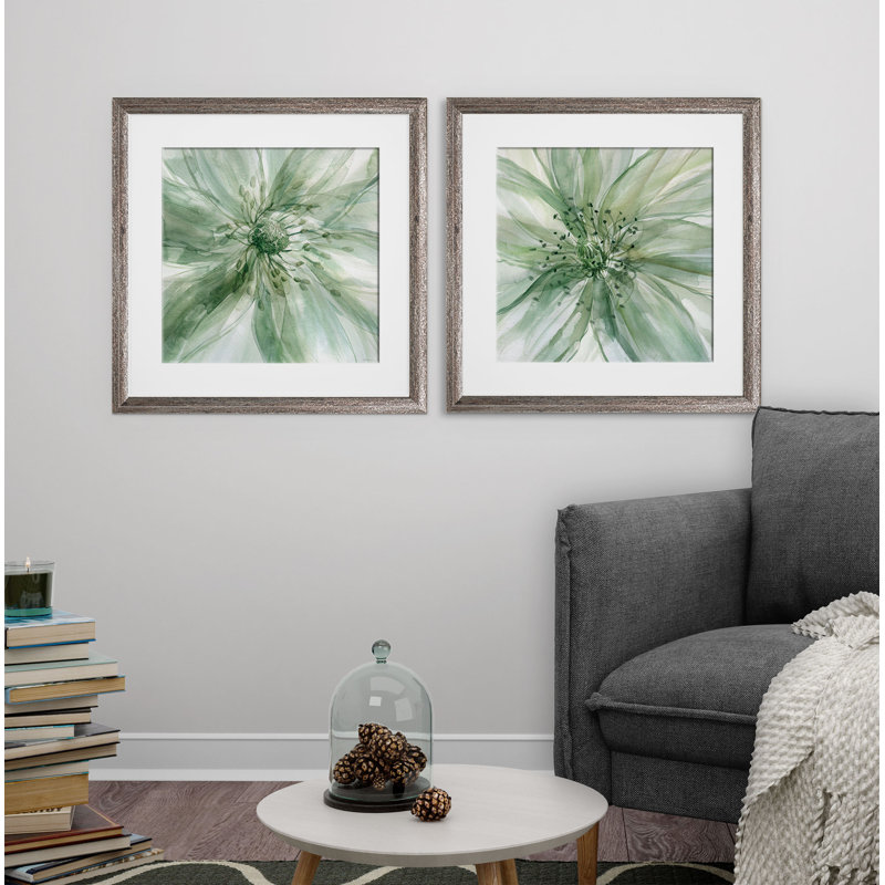 « macro sage fleur », ensemble de 2 reproductions d’art encadrées