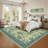 Vintage Floral Area Rug Washable Rugs Stain Resistant Easy Cleaning Indoor Carpet With Non-Slip Backing Low Pile Floor Cover Non Shedding Folding Throw Carpet For Home Decor-825558726