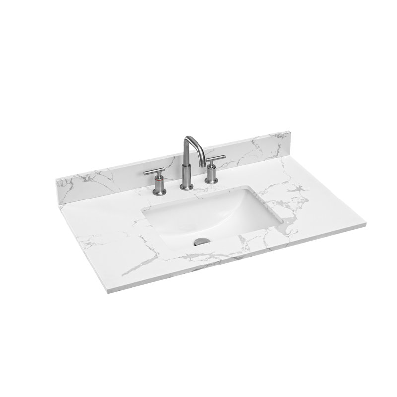 37" Single Bathroom Vanity Top With Sink