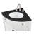 Benton Collection 24 Inch Cottage Freestanding White Triadsville Corner Bathroom Vanity, Single Sink, Black Granite Top, Fully Assembled