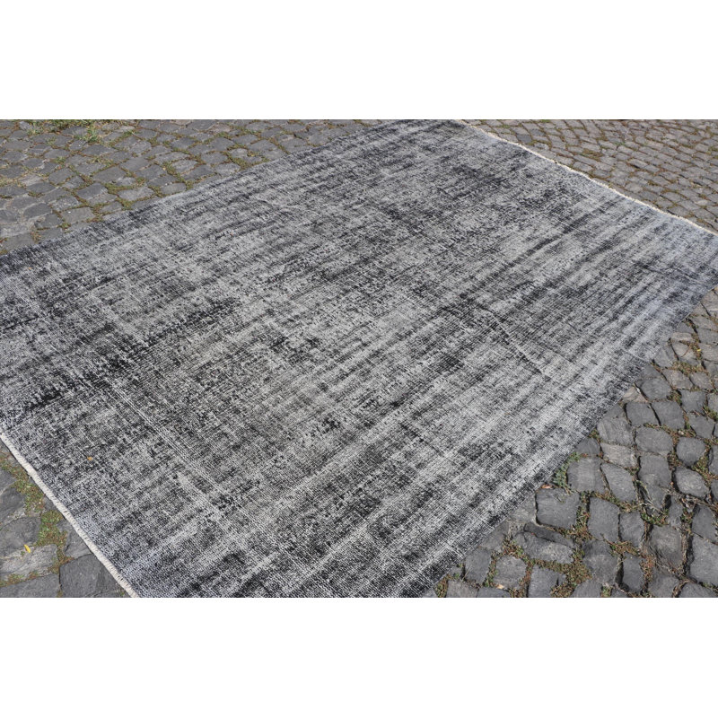 Grand tapis turc en laine Oushak rétro idéal pour rehausser l'esthétique du salon et du salon