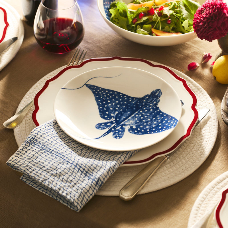 Stingray Porcelain Salad/Dessert Plate