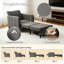 Fauteuil-lit très long convertible 4 en 1 84 po avec mécanisme coulissant 84 po-338337754