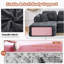 Boneless 104" Boneless Sofa,Sectional Compressed Couch With Chaise, Deep Seat Modular Sectional Sofa Chenille Memory Foam Sofa Boneless Couches For Living Room Bedroom, No Assembly Required-869142012
