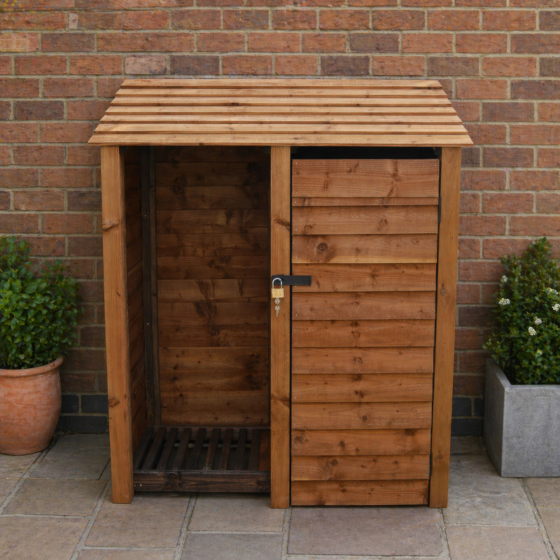 5 Ft. x 3 Ft. Log & Tool Store - Double Bay Multi Storage, Rustic Brown
