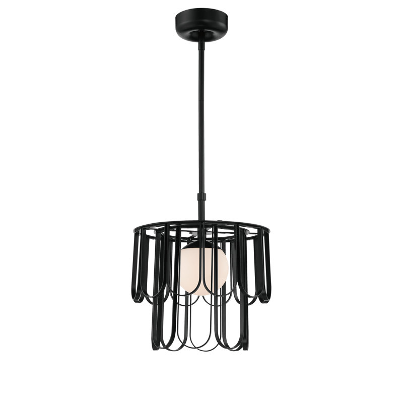 Hialmar 1 - Light Unique/Statement Pendant, Black, 61.17" H x 15" W x 15" D