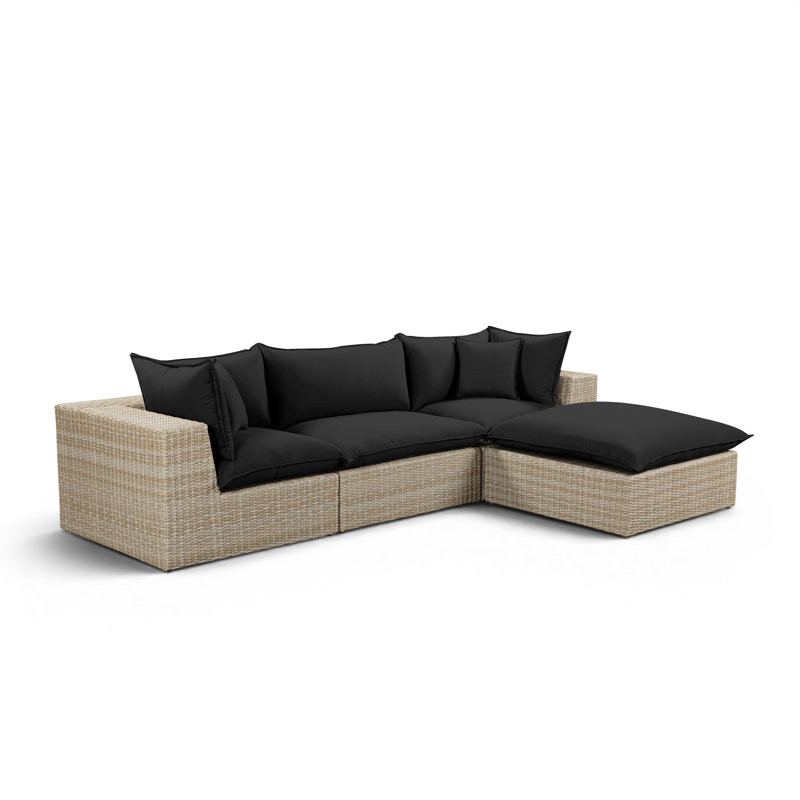 Canapé modulaire d'extérieur Cali, 3, Sofa, Ottoman