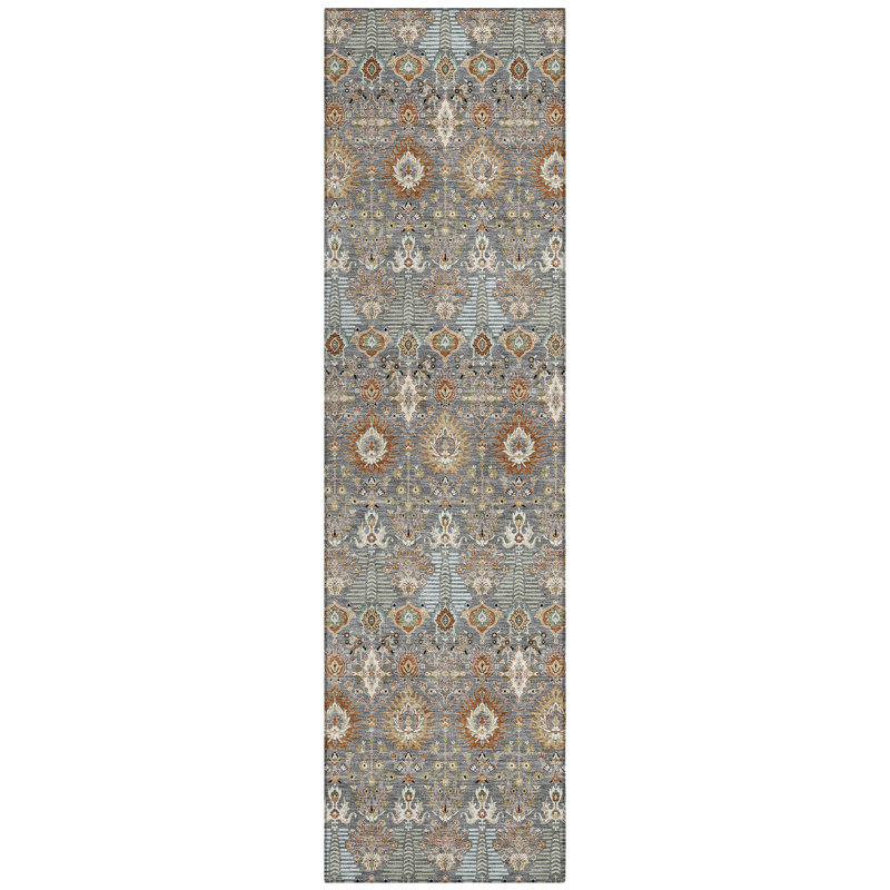 Machine Washable Indoor/Outdoor Brenden ACN2251 Global Rug, Runner 2'3" x 7'6"
