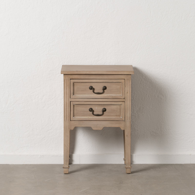 Scribner 50cm W Solid Wood Bedside Table