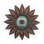 Décoration murale d'extérieur en métal 30 pouces avec finition multicolore résistante aux intempéries pour l'intérieur et l'extérieur - Bronze floral