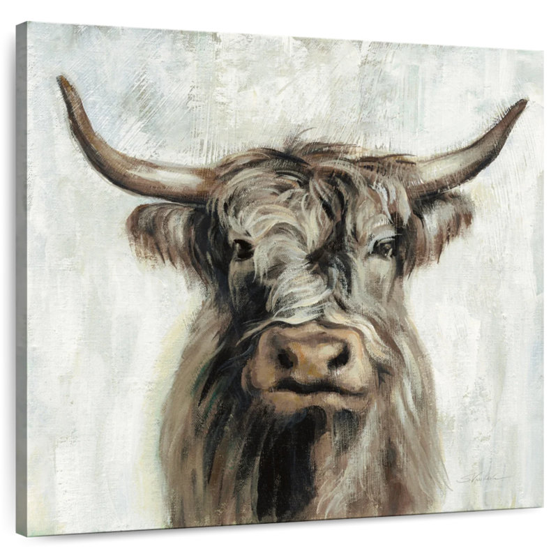 Brun vache Brampt Highland, H 30 po x l 30 po