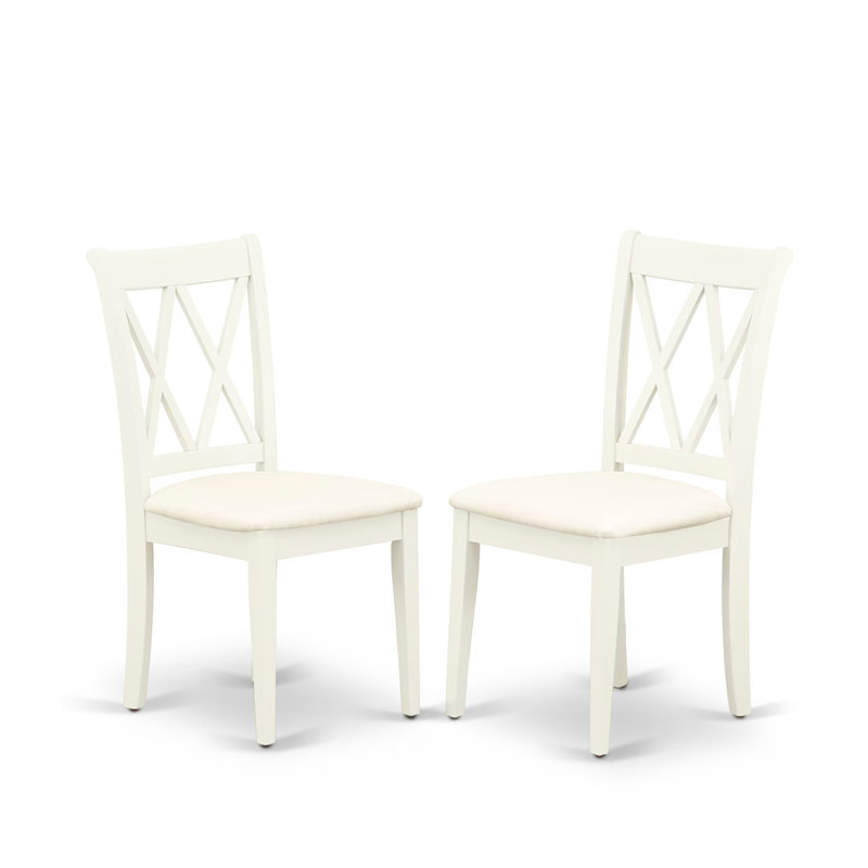 L'ensemble de table de cuisine 5 pièces pour 4 personnes comprend une table de salle à manger rectangulaire avec Dropleaf et 4 chaises rembourrées en tissu de lin, 36 x 54 pouces, blanc lin