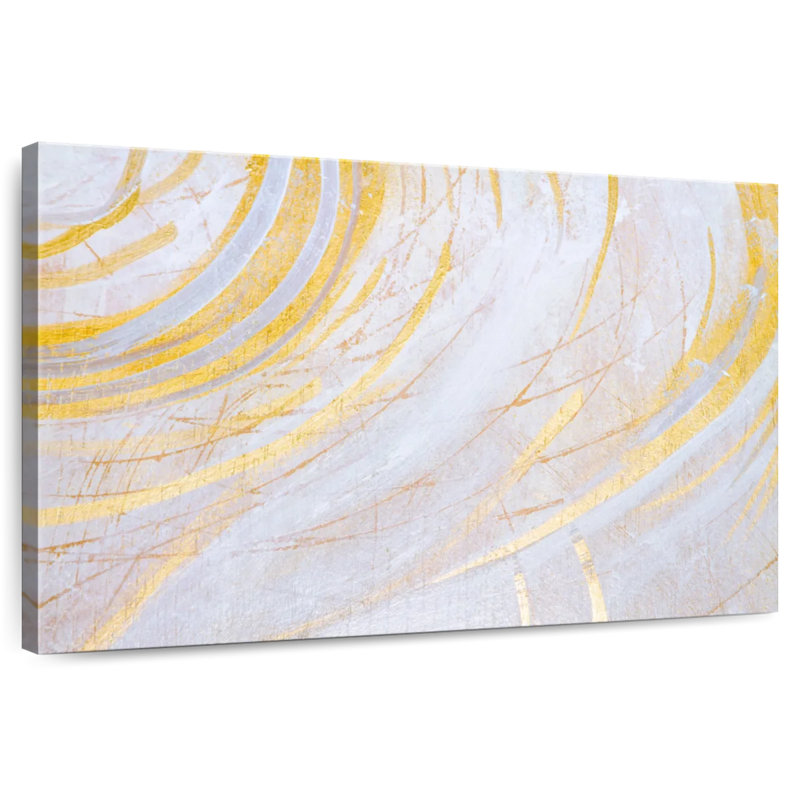 Avery blanc et or abstrait