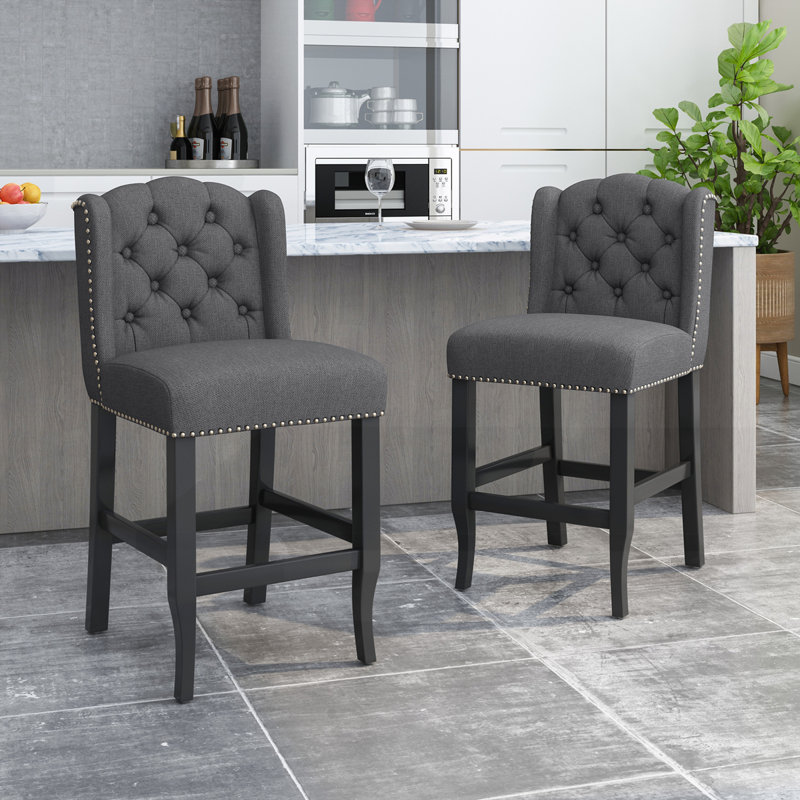 Tabouret de comptoir Vienna, Gris anthracite