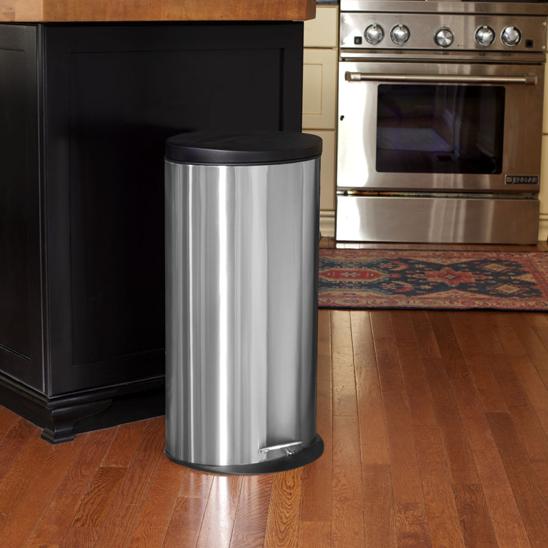 Savannah 30L Brushed Stainless Steel Step Trash Can