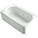 Memoirs® 60" x 33.75" Alcove Whirpool Cast Iron Bathtub with Heater