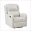 Recliners Tab Pull Reclining Chair with Faux Leather Upholstery | Taupe | Solid Wood Frame