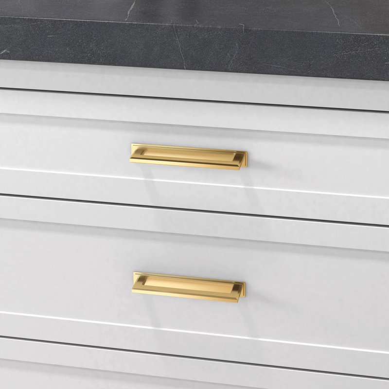 4941 Transitional Back Plate, Polished Brass