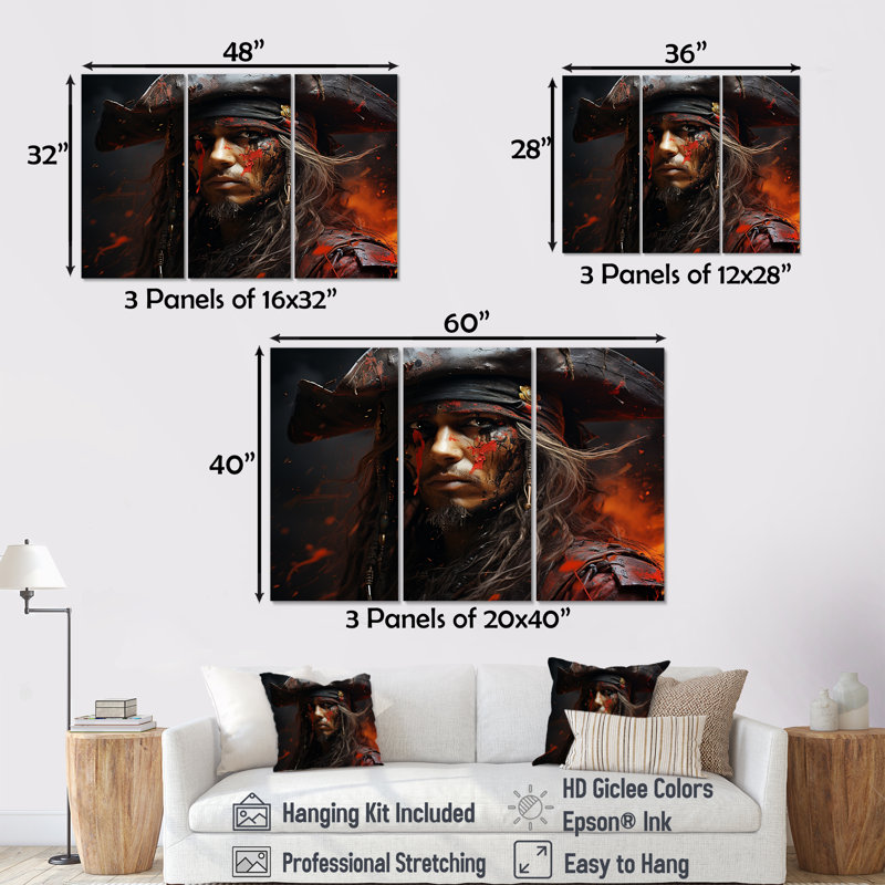 Ensemble d'art sur toile Pirates Corsairs, H 32 po x l 48 po