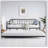 Metal Daybed Frame With Trundle, Heavy Duty Steel Slat Support Sofa Bed