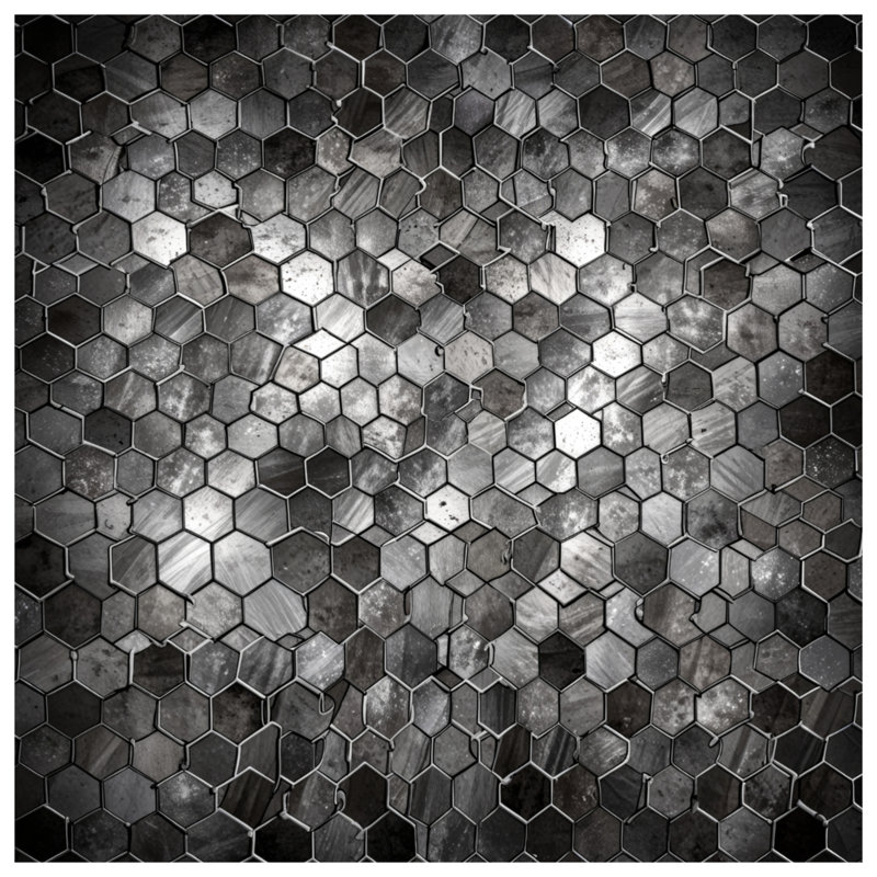 Housses de couette en tuiles hexagonales métalliques, Grand lit