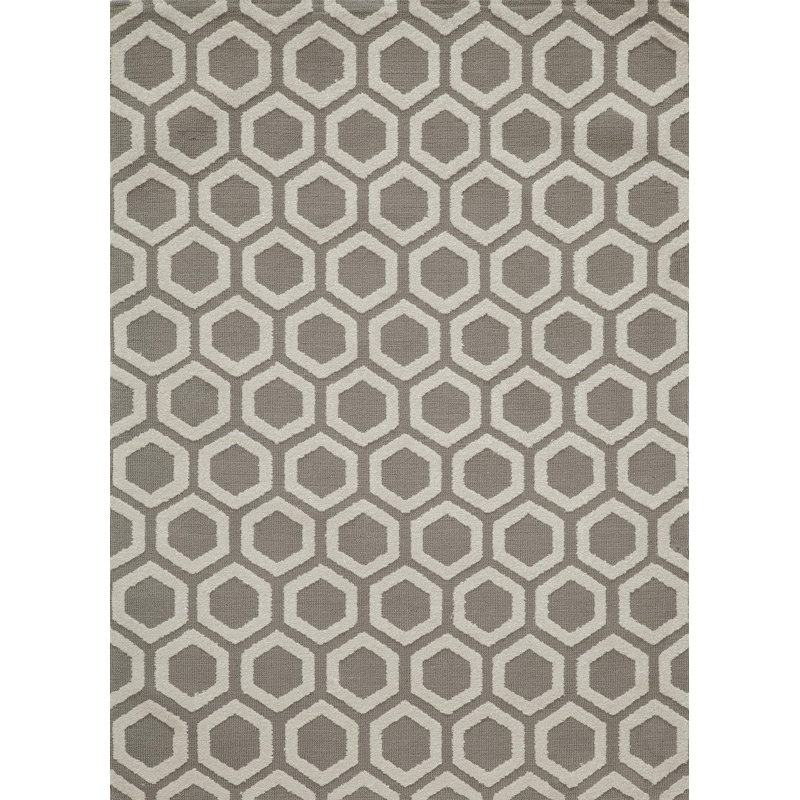 Tapis taupe touffeté à la main Mikesell, Rectangle 7 pi 6 po x 9 pi 6 po