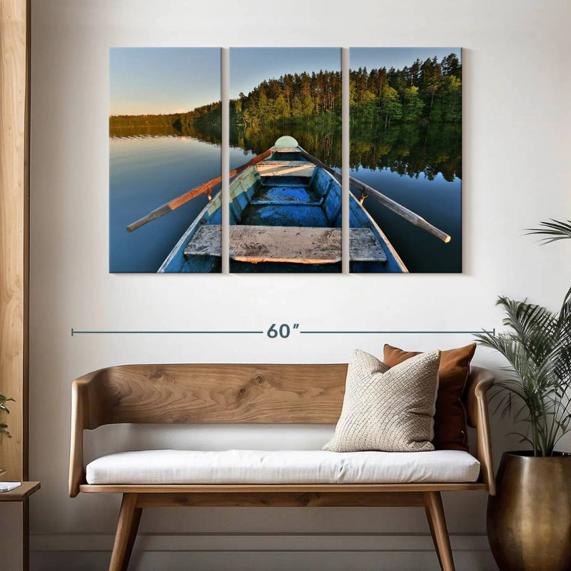 Alvord Forest Lake Boat, 32" H x 50" W