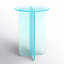 Vinci Large End Table In Iridescent Glass-998832104