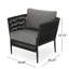 Fauteuil de club de pêche gris pour l'extérieur