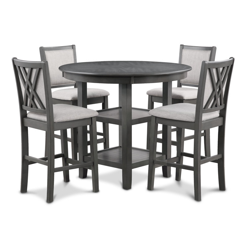 Ensemble de salle à manger 5 pièces Arnott, Gris, H 36 po x L 42 po x l 42 po