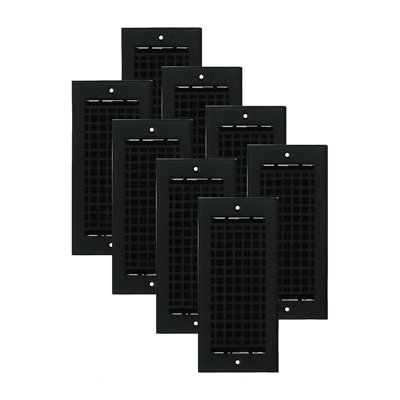 PACK of 8 Mosaic Air Supply Vent 4"x10" Duct Opening (Overall 5-1/2"x 11-3/4")