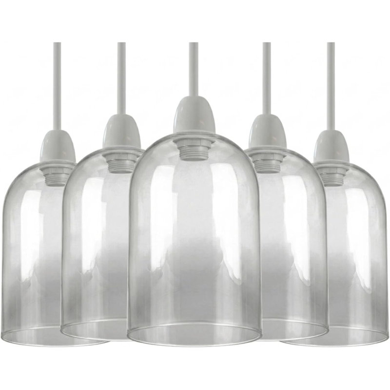 23 cm H Drum Glass Lamp Shade