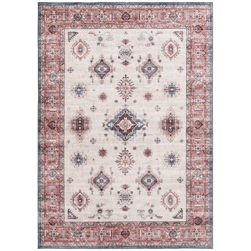 Guitta Washable Oriental Indoor Rug, Rectangle 5' x 7'