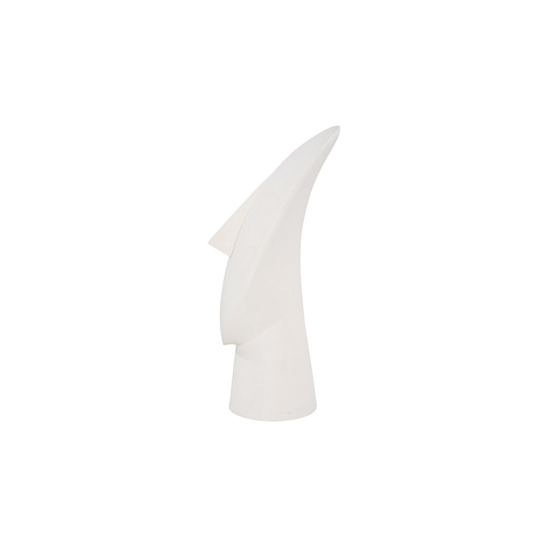 Cycladic Head, Sculpture, Oval, White Stone