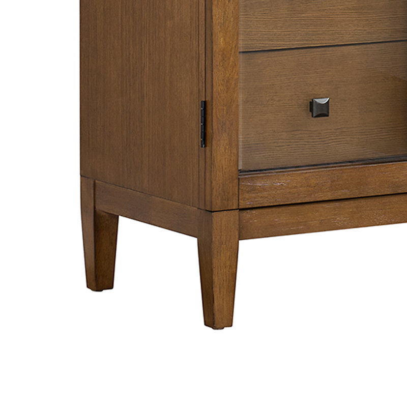 78"H X 36"W Hanoverton Display Cabinet in Brown Oak