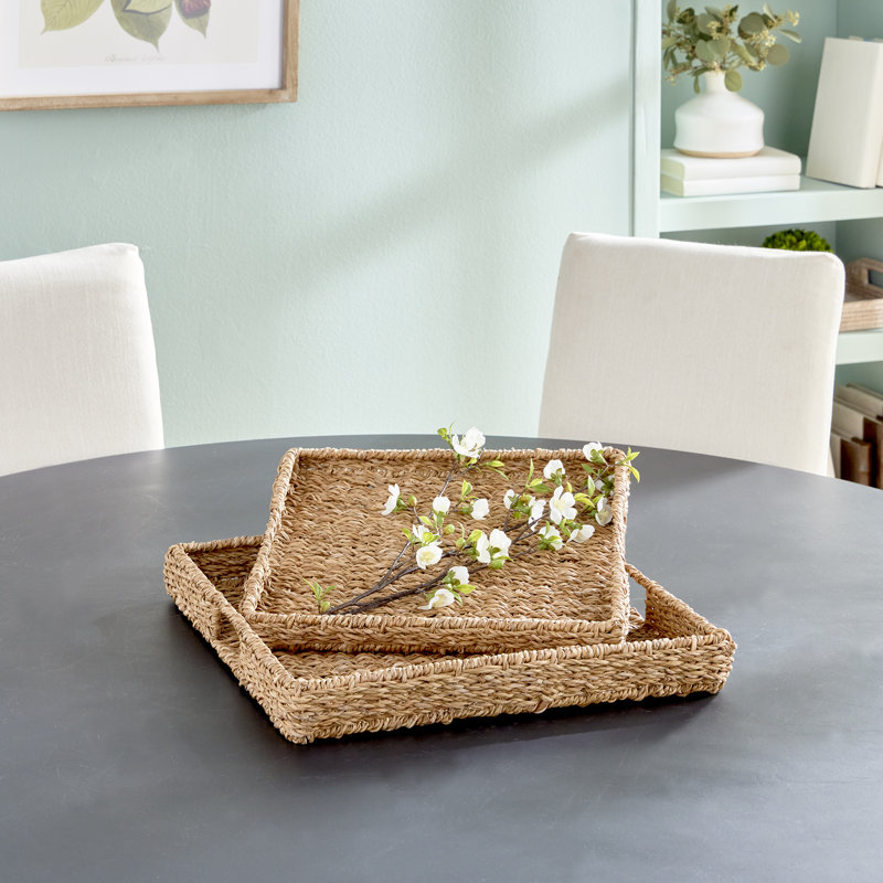 Astraea Wicker Tray - Set of 2