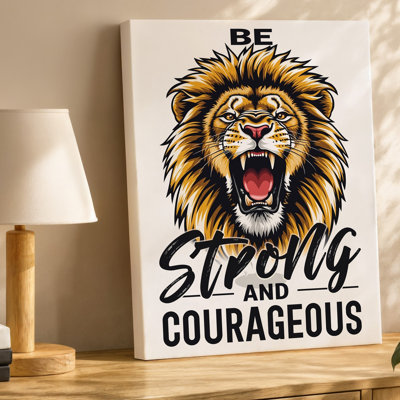 La toile crée une illustration audacieuse et frappante avec un lion rugissant, une crinière détaillée mettant en vedette des nuances vibrantes d'art sur toile