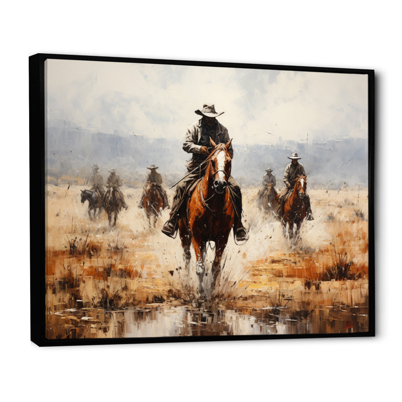 Western Dust and Grit II - Western, reproduction d'art encadrée, Cadre flottant noir, H 30 po x l 40 po x P 1,5 po