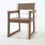 Fauteuils d'extérieur et de jardin en PEHD couleur bois antique avec design et dossier modernistes-617579351