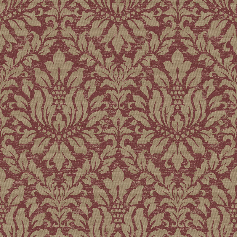 Positano 10m x 52.8cm Matte Wallpaper Roll, Red/Gold