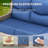 7 - Person Luxury Wicker Patio Furniture Set With Coffee Table & 6-Inch Extra-Thick Cushion Swivel Chairs-283123384-283123385